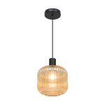 D'Lite Luce Pendente Leffinge Ambra Vetro | Adatto Per 1x E27
