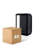 Confezione Multipack 4x D'Lite Luce Da Parete Arlo Nero | IP44 - Adatto per 1x E27