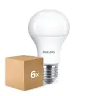 Confezione Multipack 6x Philips CorePro LED Bulbo E27 Pera Ghiaccio 10W 1055lm - 830 Luce Calda -  | Sostitutiva 75W